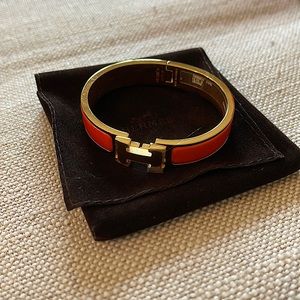 HERMÈS Clic H Bracelet, Orange